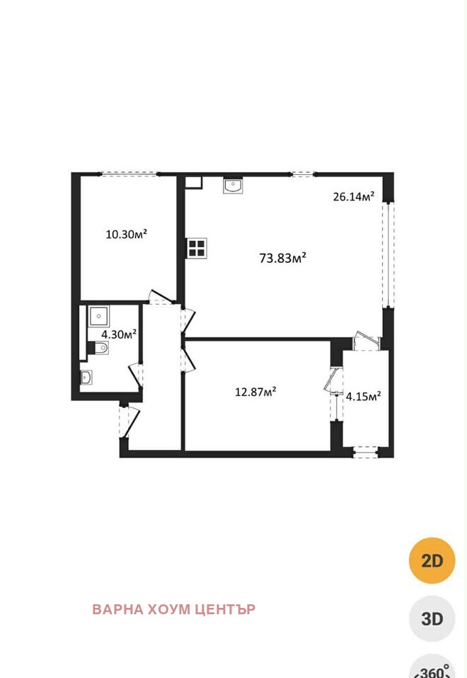 Продава 3-СТАЕН, гр. Варна, Кайсиева градина, снимка 3 - Апартаменти - 52223137