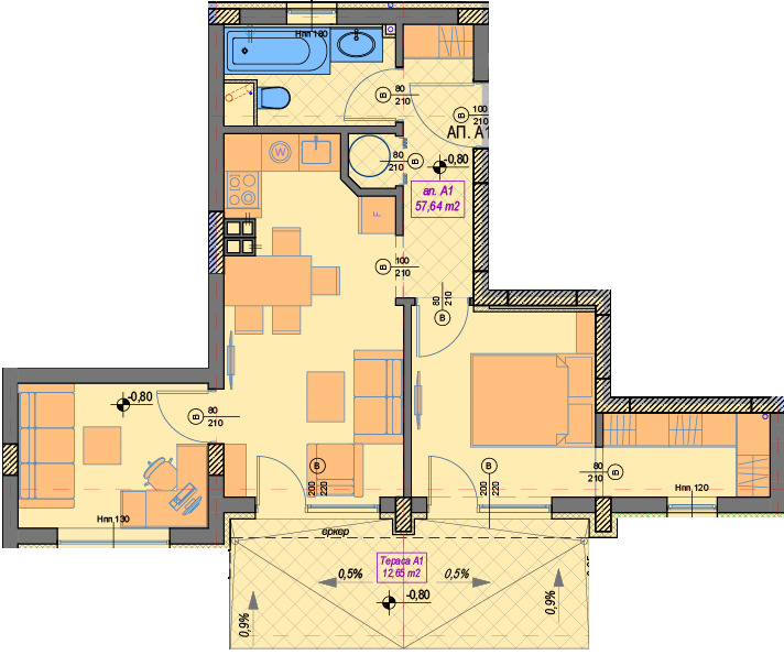 Продава 3-СТАЕН, гр. София, Манастирски ливади, снимка 7 - Апартаменти - 53351675