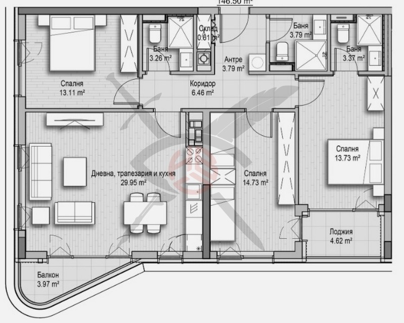 Продава 4-СТАЕН в град София, Кръстова вада - 147 кв.м / 469 000 € » 917 284.27 лв., ЕКС НВД ООД