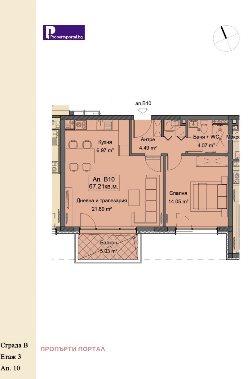 In vendita  1 camera da letto Sofia , Simeonovo , 82 mq | 51093170