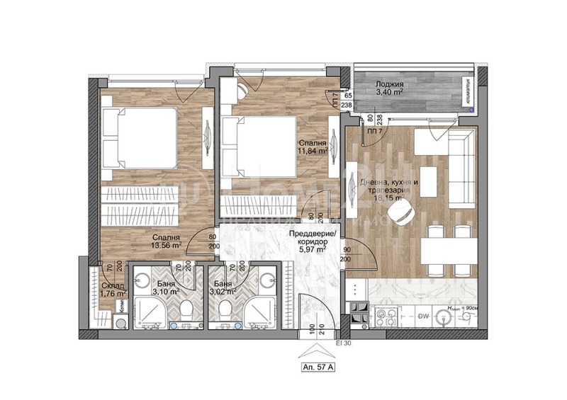 Продава  3-стаен град София , Младост 4 , 84 кв.м | 55560269