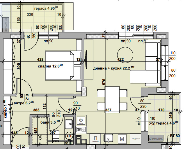 Zu verkaufen  1 Schlafzimmer Stara Zagora , Kazanski , 76 qm | 28817199 - Bild [2]