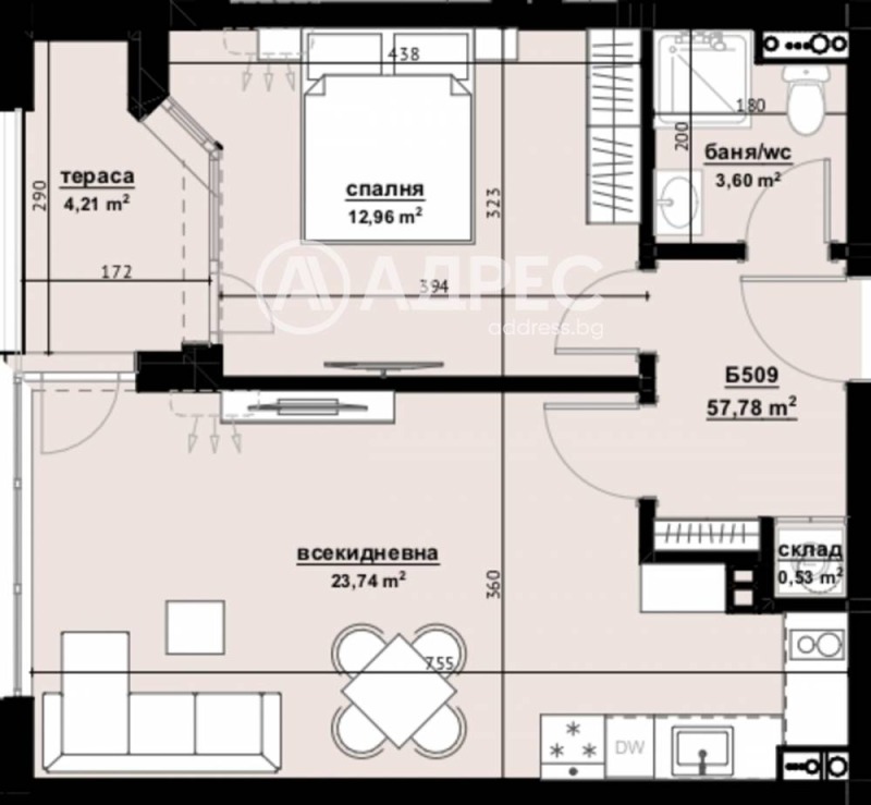 Продава 2-СТАЕН, гр. Бургас, област Бургас, снимка 3 - Апартаменти - 51644900