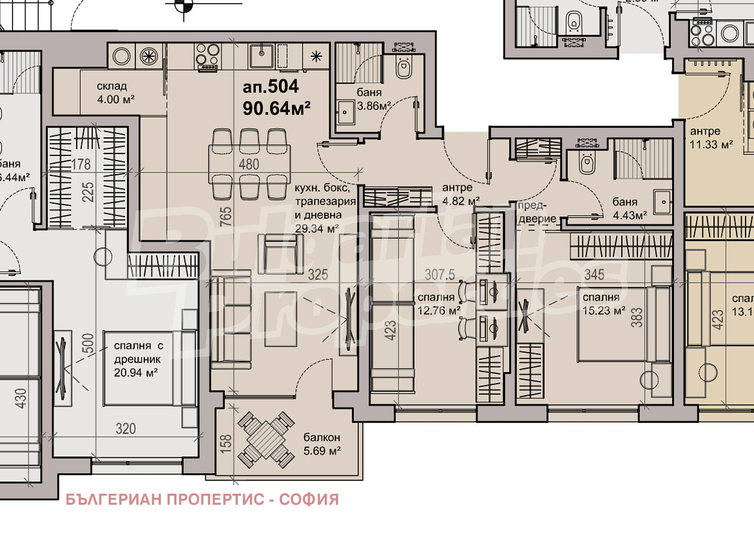 Продава 3-СТАЕН, гр. София, Кръстова вада, снимка 6 - Апартаменти - 54475283