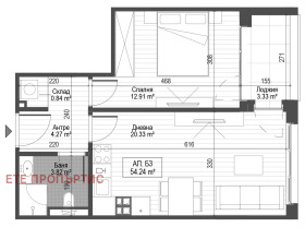 1 soverom Zona B-19, Sofia 1