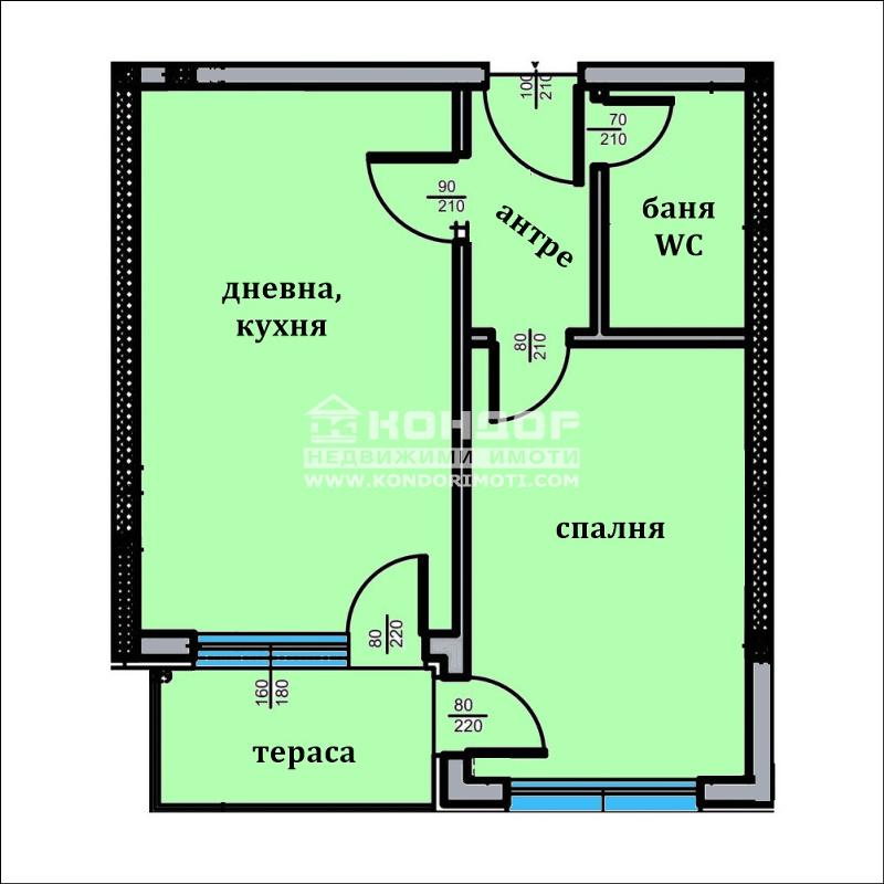 De vânzare  1 dormitor Plovdiv , Traciia , 58 mp | 65628437 - imagine [2]