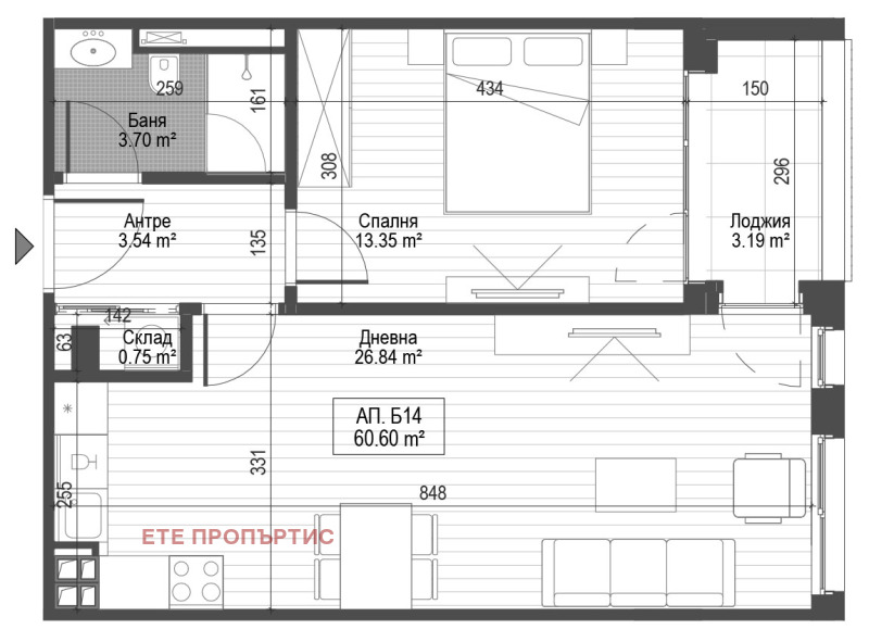 Til salg  1 soveværelse Sofia , Zona B-19 , 72 kvm | 14328636 - billede [17]