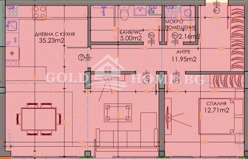 For Sale  1 bedroom Plovdiv , Trakiya , 71 sq.m | 83059031 - image [7]