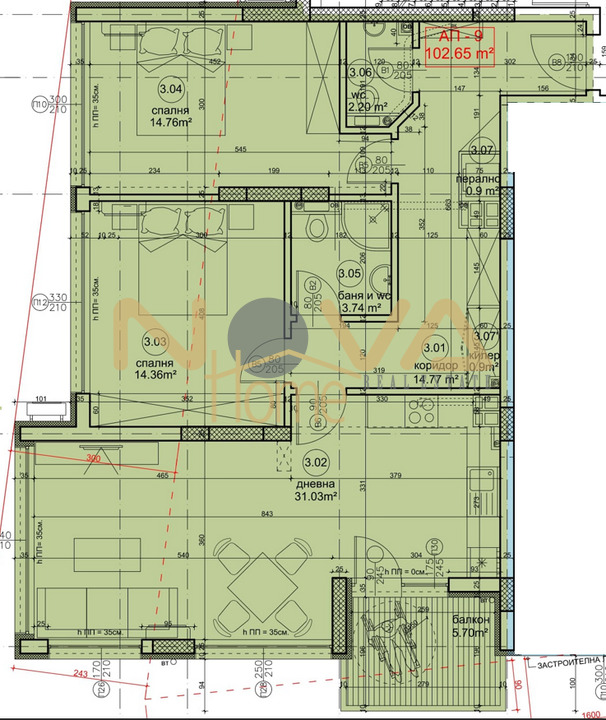 Продава  3-стаен град Варна , Левски 1 , 116 кв.м | 66073496 - изображение [3]