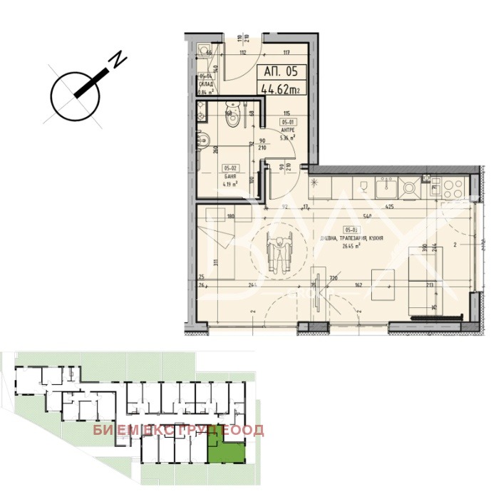 Продава 1-СТАЕН, гр. София, Малинова долина, снимка 2 - Апартаменти - 54135607