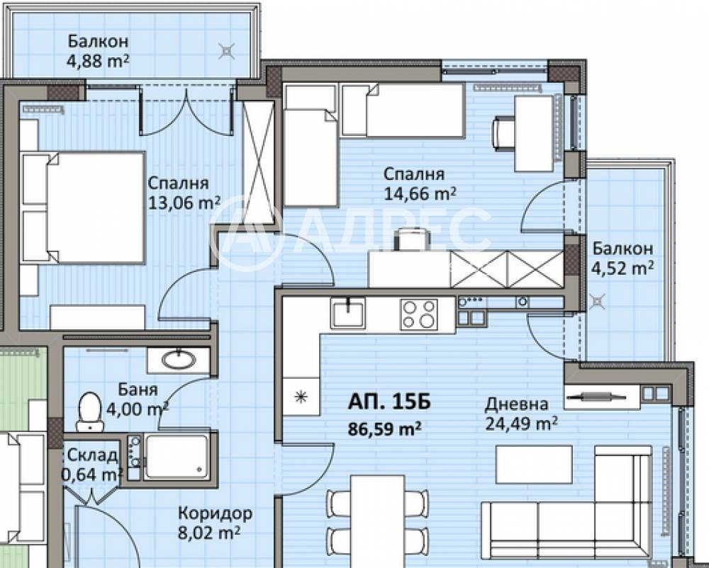 Продава 3-СТАЕН, гр. София, Надежда 2, снимка 4 - Апартаменти - 54815627