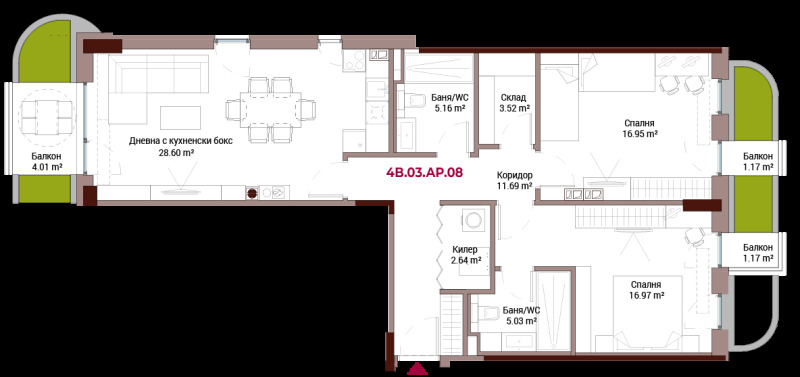 Продава  3-стаен град София , Лозенец , 159 кв.м | 36378044 - изображение [2]