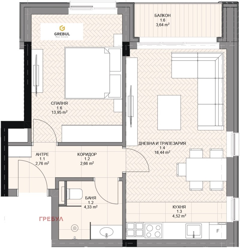 For Sale  1 bedroom Sofia , Ovcha kupel 1 , 69 sq.m | 44466690 - image [9]