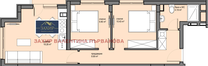 Til salg  2 soveværelser Sofia , Krasna polyana 2 , 78 kvm | 16496751 - billede [3]