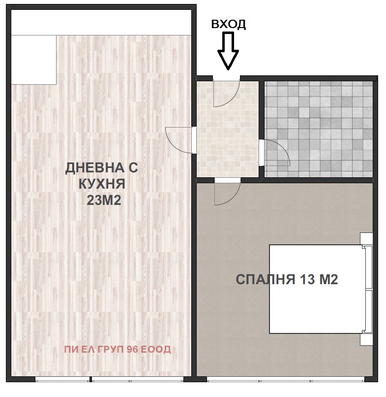 In vendita  1 camera da letto Sofia , Zona B-18 , 61 mq | 33027362 - Immagine [2]