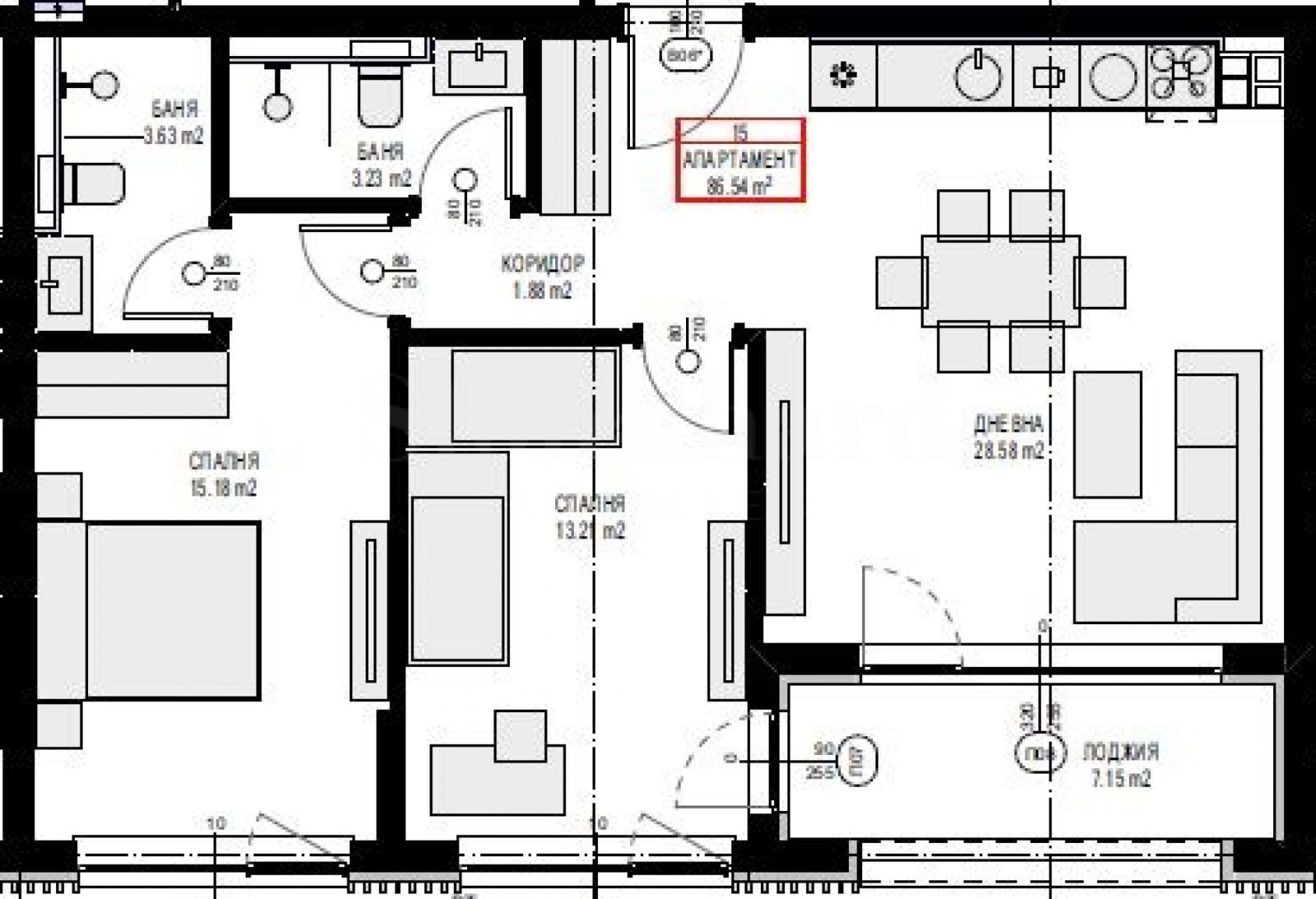 Продава 3-СТАЕН, гр. София, с. Панчарево, снимка 3 - Апартаменти - 53564456