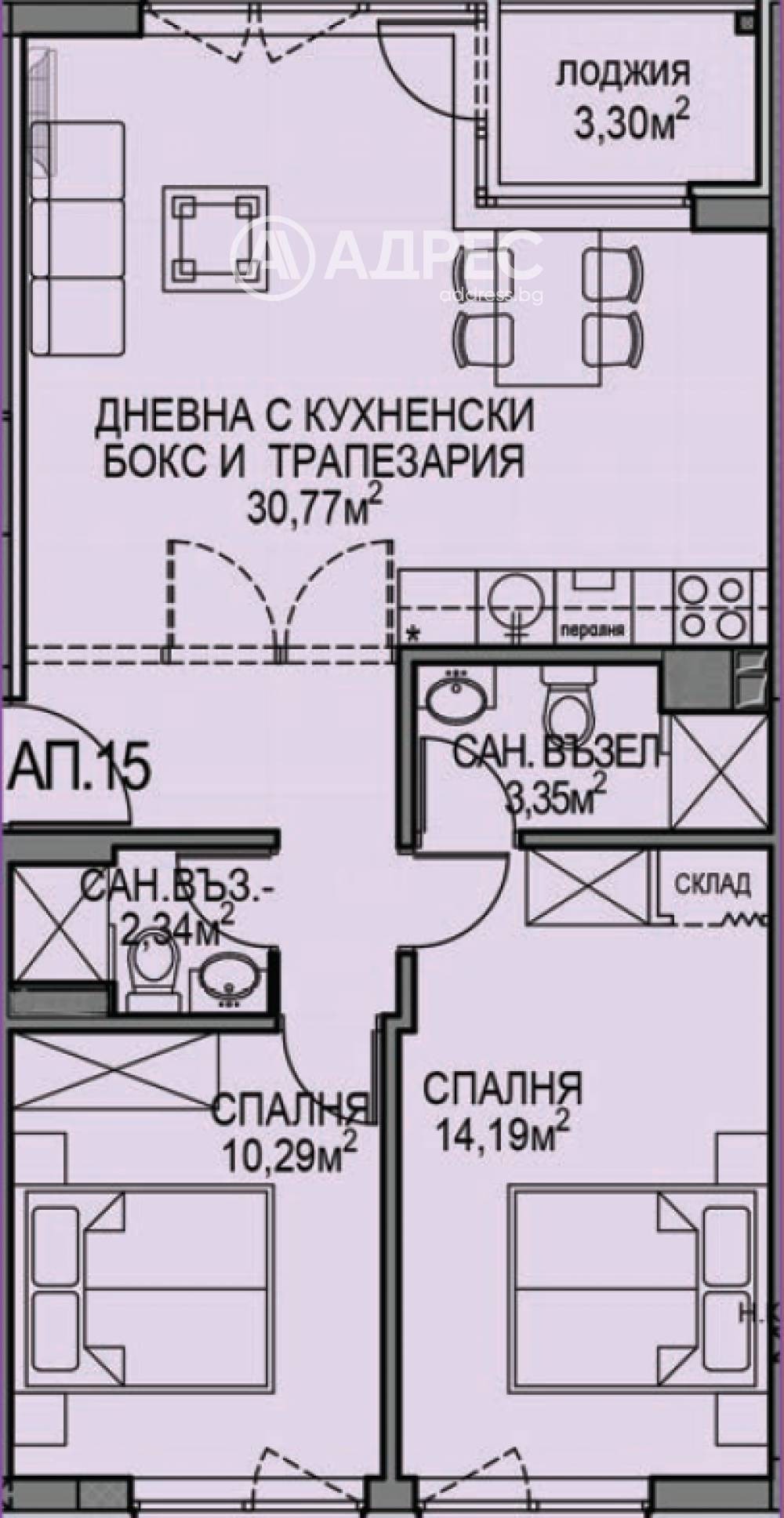 Продава 3-СТАЕН, гр. София, Обеля 2, снимка 4 - Апартаменти - 56726743