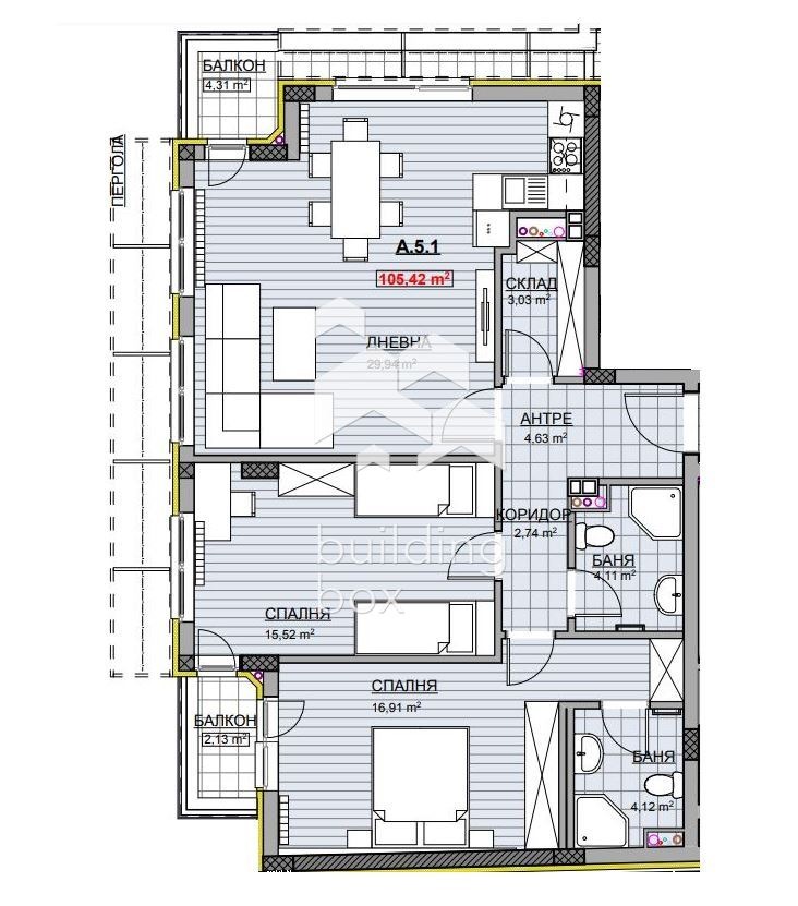 Продава 3-СТАЕН, гр. София, Красно село, снимка 8 - Aпартаменти - 49495711