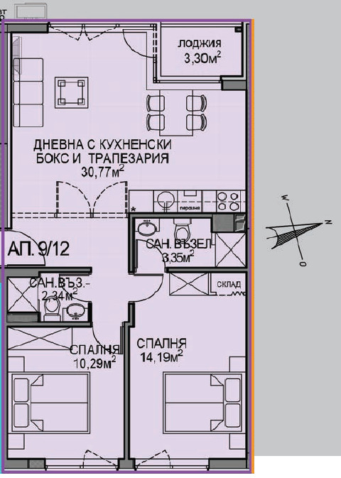 Zu verkaufen  2 Schlafzimmer Sofia , Obelja 2 , 86 qm | 50447908 - Bild [2]