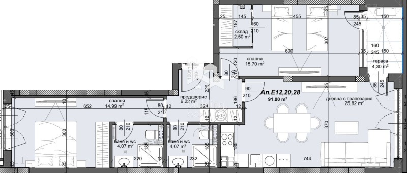Till salu  2 sovrum Plovdiv , Trakija , 108 kvm | 16383006 - bild [2]