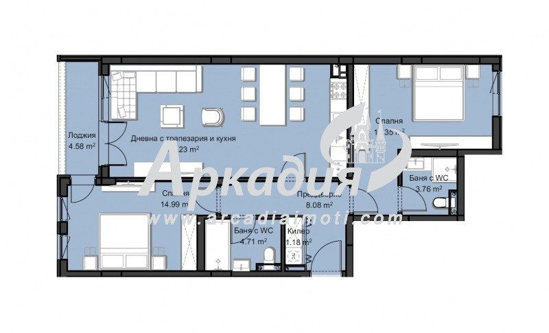 En venta  2 dormitorios Plovdiv , Jristo Smirnenski , 129 metros cuadrados | 97628794 - imagen [2]