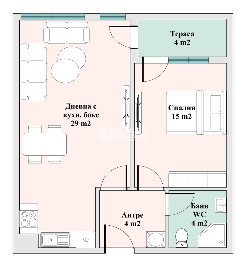 Продава  2-стаен град Пловдив , Тракия , 76 кв.м | 65520920 - изображение [2]