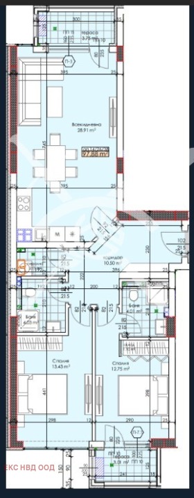 Продава 2-стаен град Пловдив Тракия - [1] 