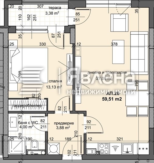 Продава 2-СТАЕН, гр. Пловдив, Тракия, снимка 3 - Aпартаменти - 48288797