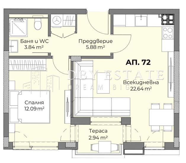 Продава 2-СТАЕН, гр. Пловдив, Христо Смирненски, снимка 1 - Aпартаменти - 48945827