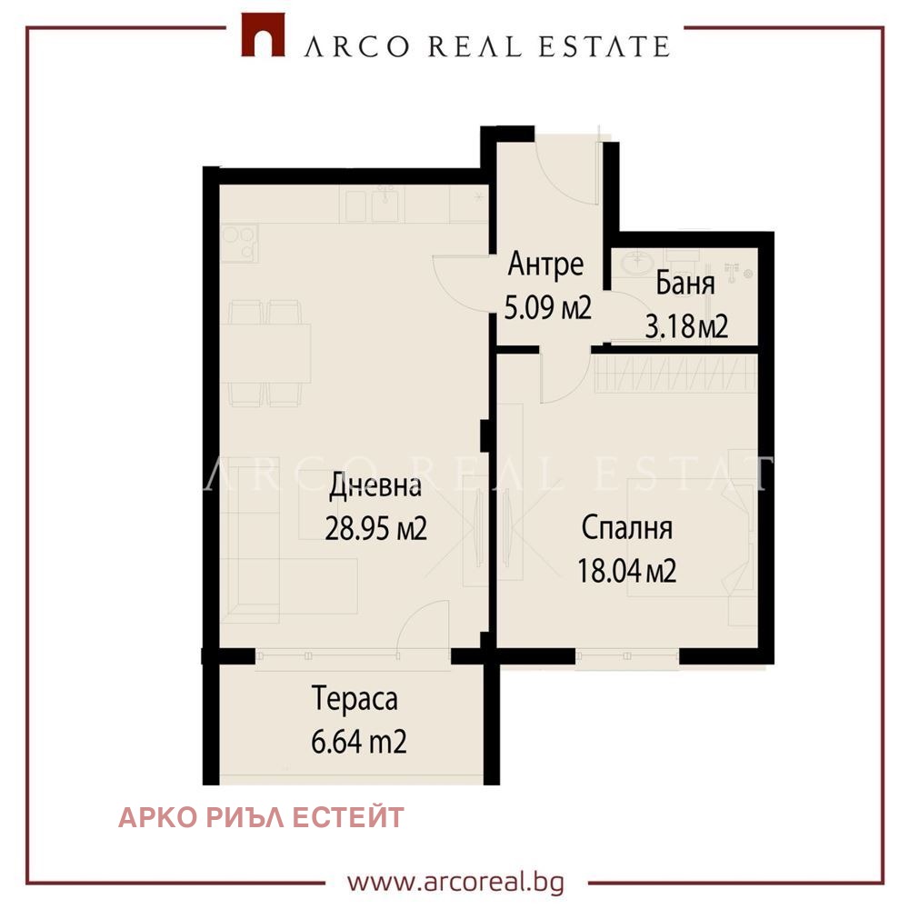 Продава 2-СТАЕН, гр. София, Кръстова вада, снимка 2 - Апартаменти - 52488486