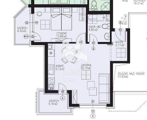 À vendre  1 chambre Sofia , Dragalevtsi , 78 m² | 84970816 - image [3]