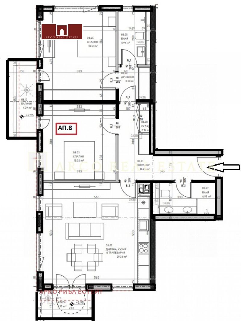 Продается  2 спальни София , Банишора , 131 кв.м | 71691966 - изображение [2]