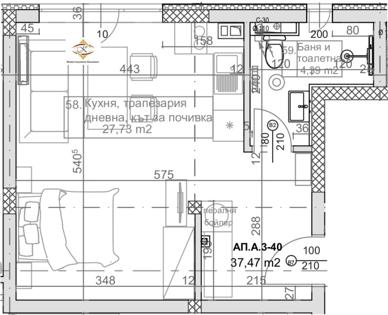 Продава 1-СТАЕН, гр. Варна, к.к. Слънчев ден, снимка 1 - Aпартаменти - 49008568