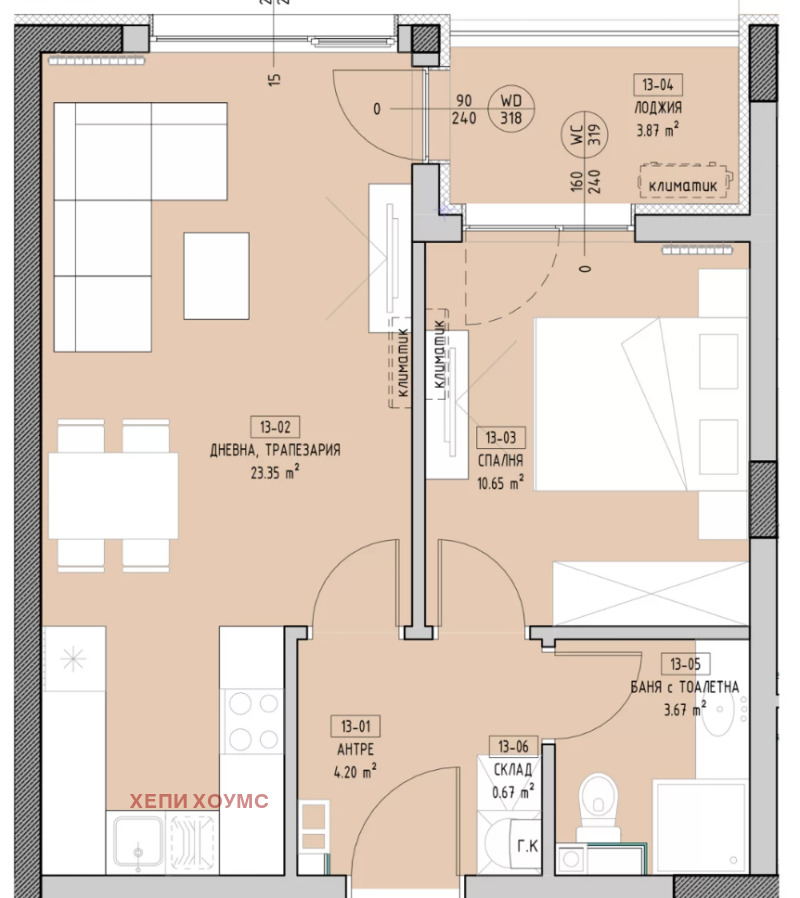 Продава 2-СТАЕН, гр. София, Малинова долина, снимка 3 - Aпартаменти - 47592204