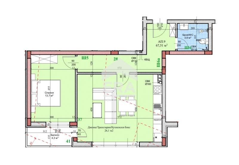 For Sale  1 bedroom Ruse , Shirok tsentar , 83 sq.m | 77854230