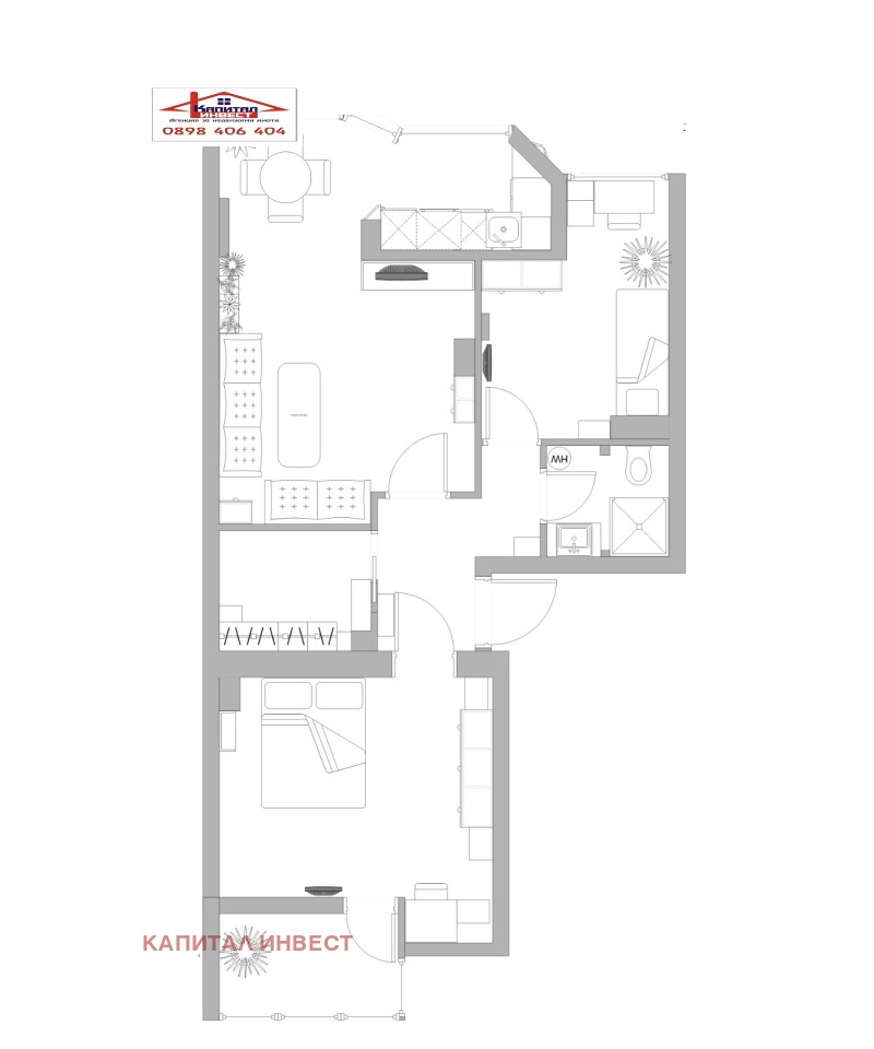 Продава  3-стаен град Благоевград , Идеален център , 74 кв.м | 82922437 - изображение [17]