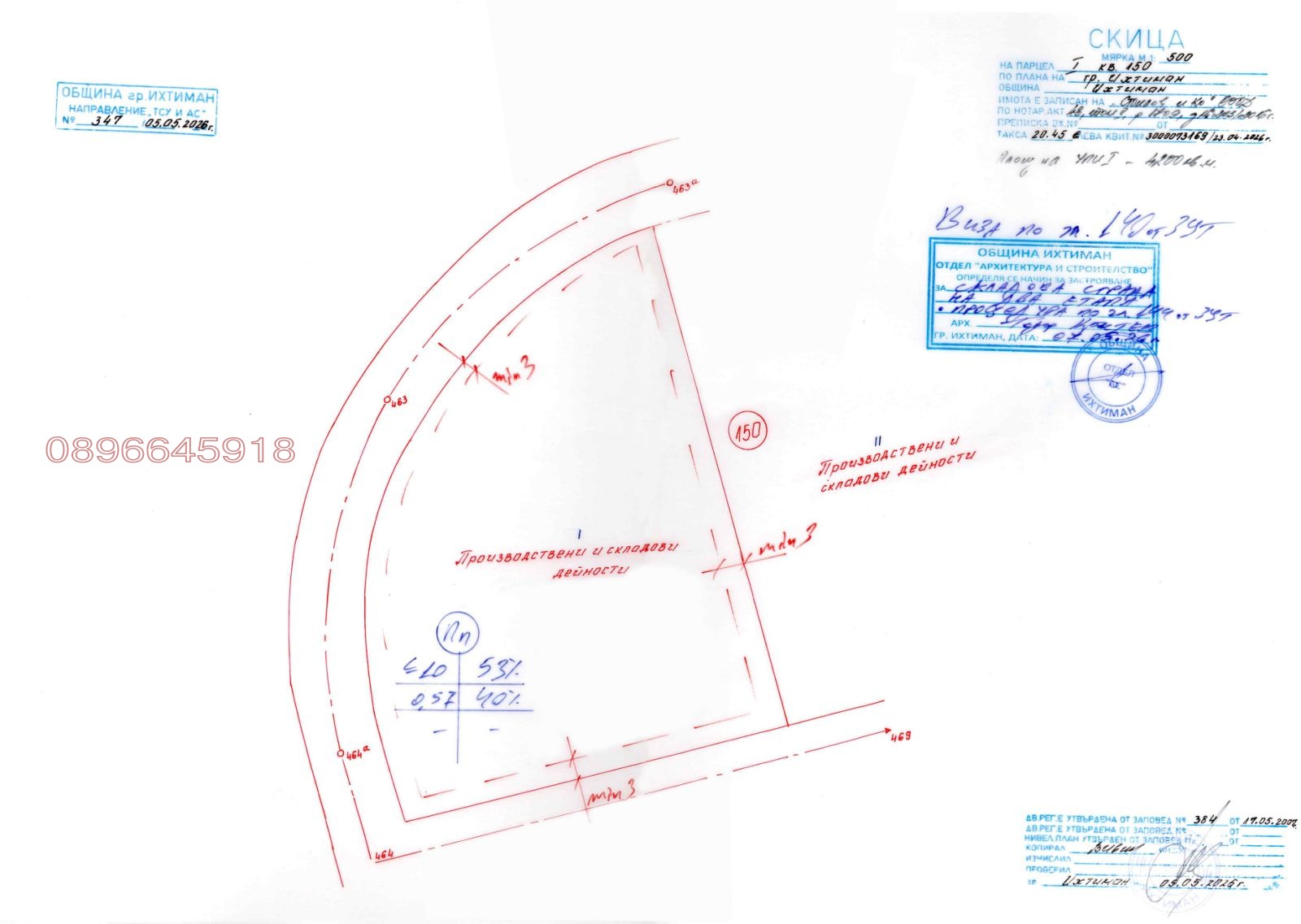 Продава ПАРЦЕЛ, гр. Ихтиман, област София област