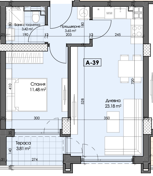 À vendre  1 chambre Plovdiv , Karchiyaka , 67 m² | 39923792 - image [2]