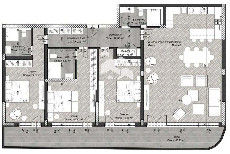 Продава 4-СТАЕН, гр. София, Център, снимка 3 - Апартаменти - 55901191