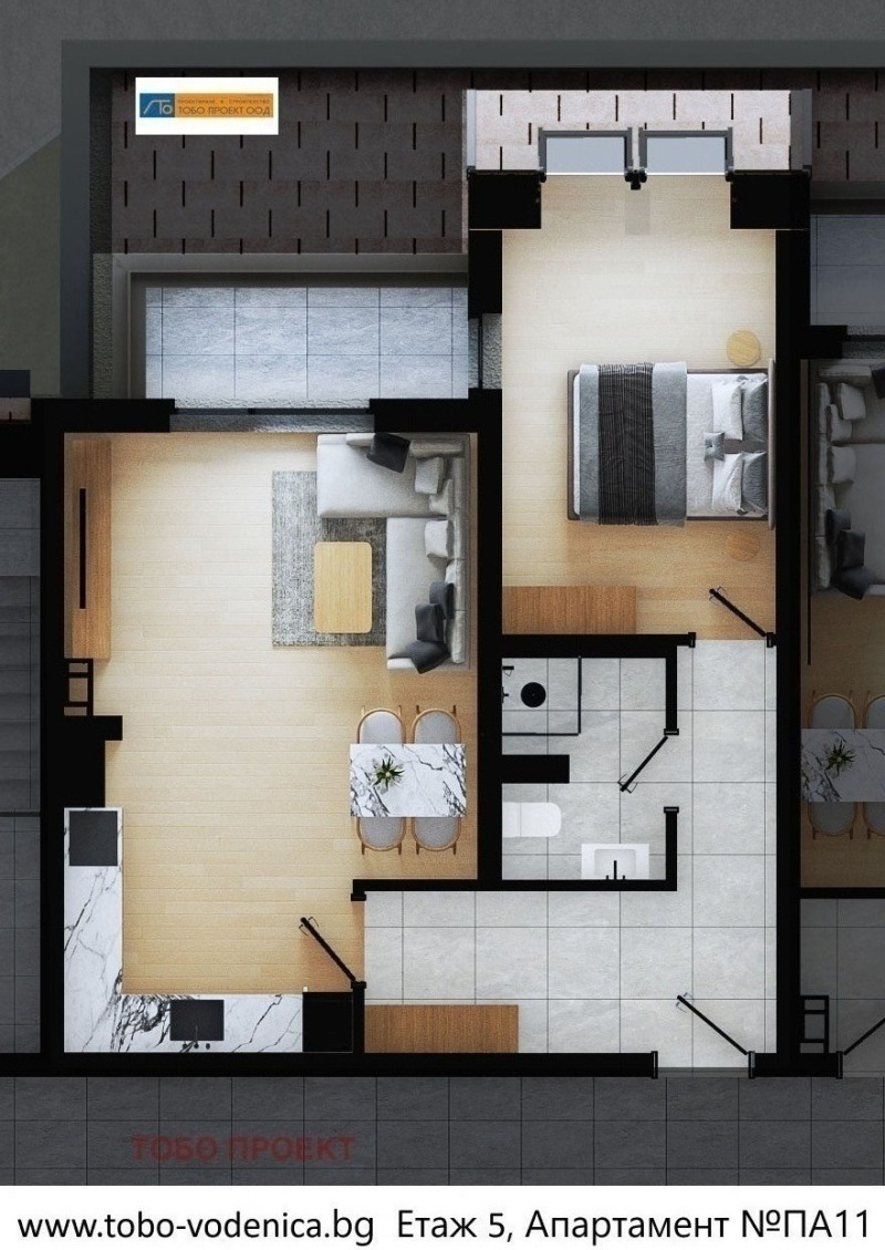 Продава 2-СТАЕН в град София, Дружба 2 - 76 кв.м / 149 655 € » 292 699.74 лв., ТОБО ПРОЕКТ