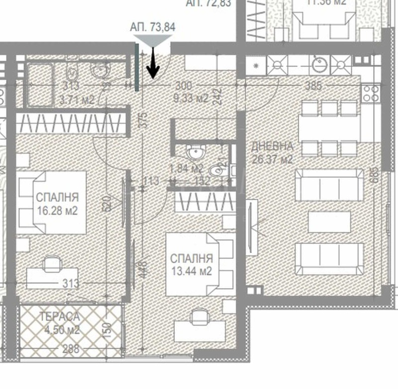 Продава 3-СТАЕН, гр. София, Малинова долина, снимка 11 - Апартаменти - 46619497