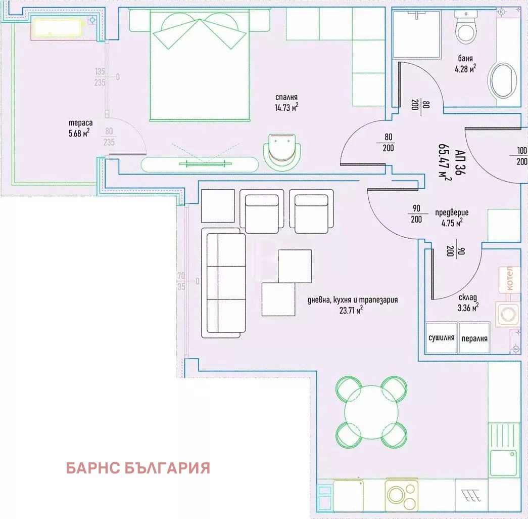 Продава 2-СТАЕН, гр. София, Малинова долина, снимка 12 - Апартаменти - 54009722