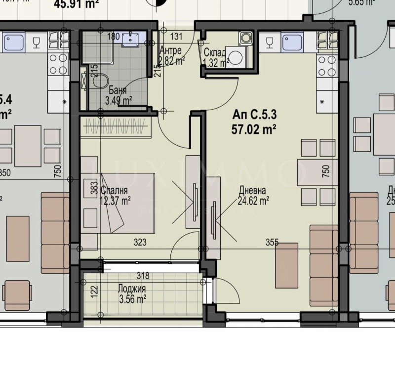 Satılık  1 yatak odası Sofia , Manastirski livadi , 66 metrekare | 96739815 - görüntü [5]