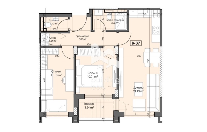 À vendre  2 chambres Plovdiv , Gagarin , 85 m² | 12928825 - image [5]