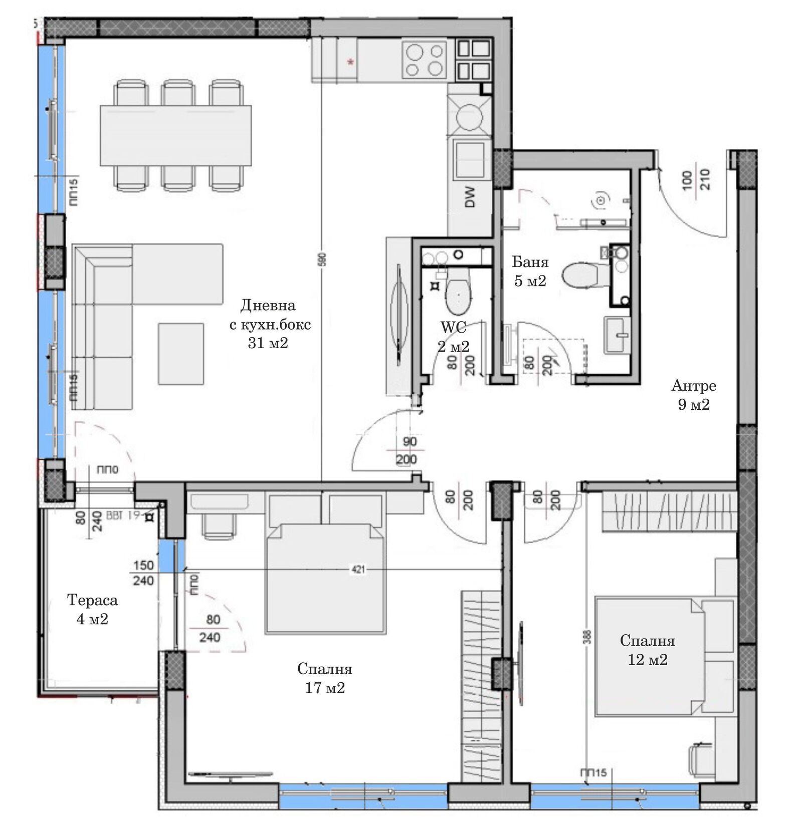 Продава 3-СТАЕН, гр. Пловдив, Остромила, снимка 2 - Апартаменти - 50017749
