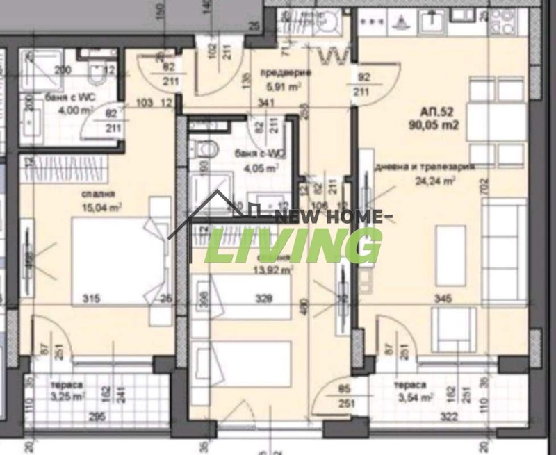 Eladó  2 hálószobás Plovdiv , Trakija , 104 négyzetméter | 93984483 - kép [9]