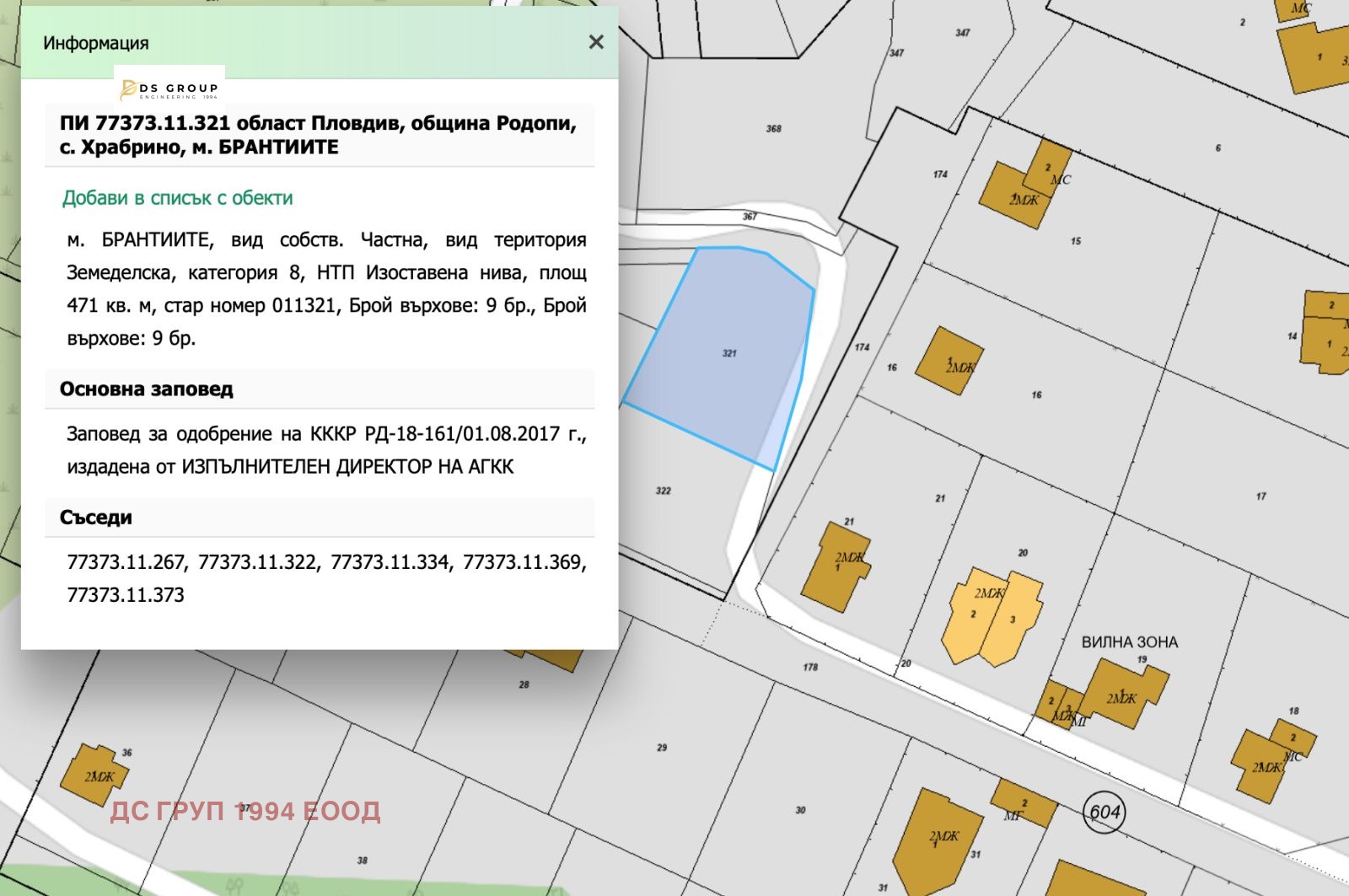 Продава ПАРЦЕЛ, с. Храбрино, област Пловдив, снимка 5 - Парцели - 55882333