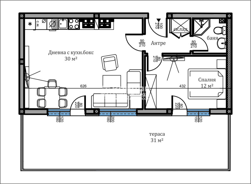 Zu verkaufen  1 Schlafzimmer Plowdiw , Wastanitscheski , 100 qm | 88125170 - Bild [2]