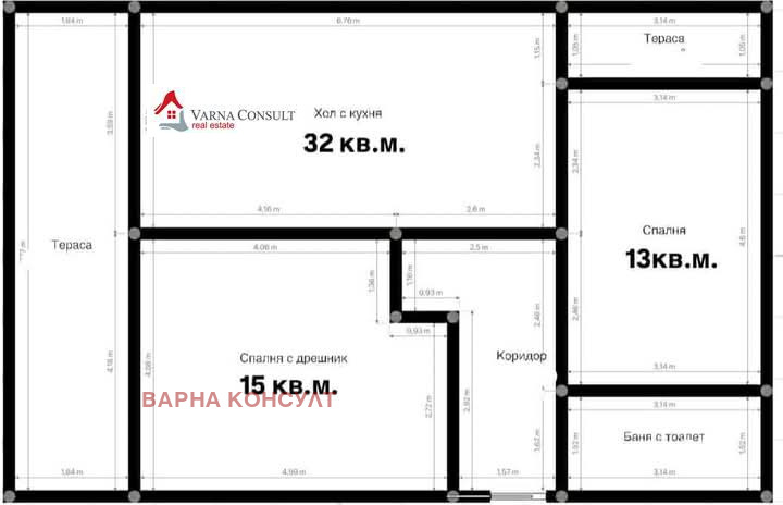 Zu verkaufen  3 Schlafzimmer Warna , Festiwalen kompleks , 95 qm | 55572095 - Bild [12]