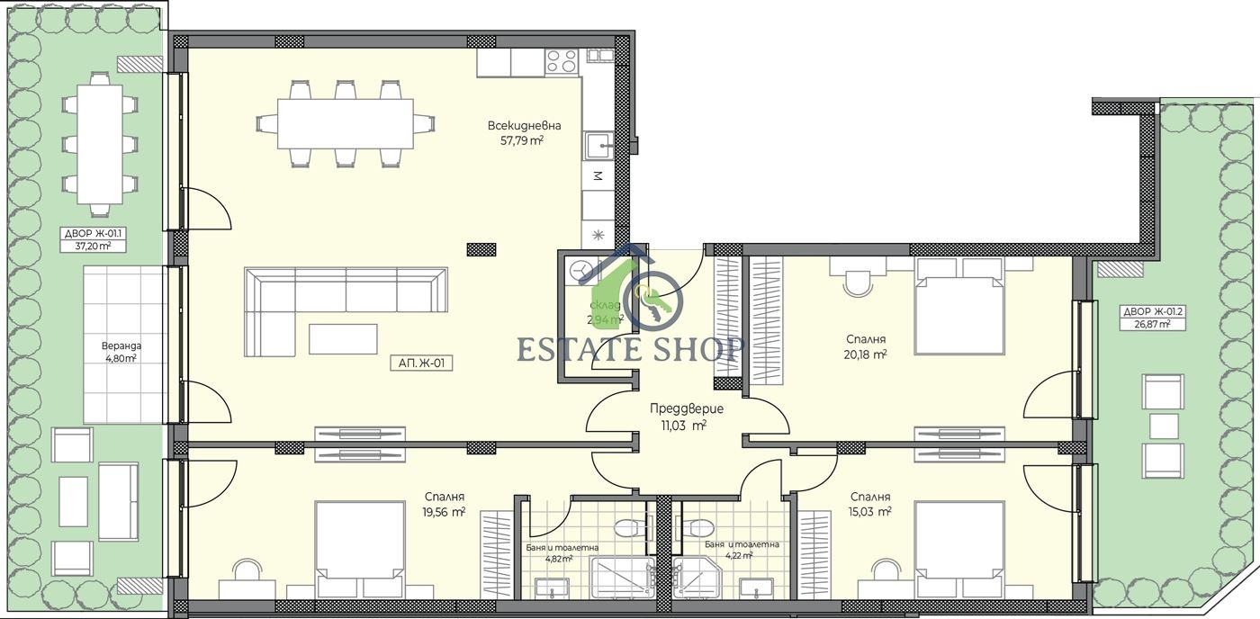 Продава 4-СТАЕН, гр. Пловдив, Остромила, снимка 3 - Апартаменти - 55404115